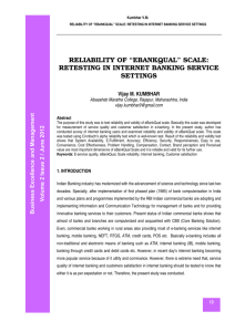 RELIABILITY OF “EBANKQUAL” SCALE: RETESTING IN INTERNET