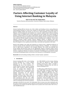 Factors Affecting Customer Loyalty of Using Internet Banking in