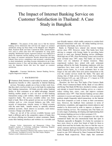 The Impact of Internet Banking Service on Customer Satisfaction in