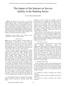 The Impact of the Internet on Service Quality in the Banking Sector
