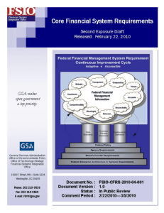 Treasury CGAC 2010 FSIO Core Financial Systems Requirements