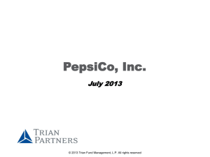 PepsiCo, Inc. - Trian White Papers