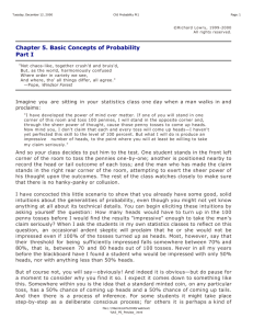Chapter 5. Basic Concepts of Probability Part I