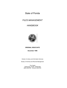 Files Management Handbook - Division of Library & Information