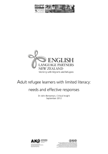 Adult refugee learners with limited literacy