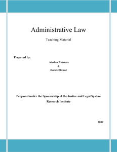 Administrative Law - Ethiopian Legal Brief