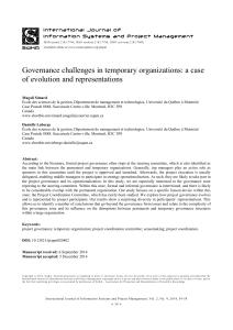 Governance challenges in temporary organizations: a case of