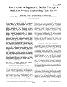 introduction to engineering design through a freshman reverse