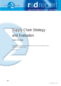 Supply Chain Strategy and Evaluation
