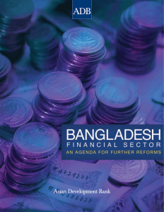 Bangladesh Financial Sector: An Agenda for Further Reform