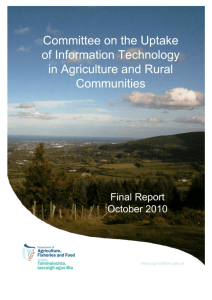 Final report of the Committee on the Uptake of IT in Agriculture and