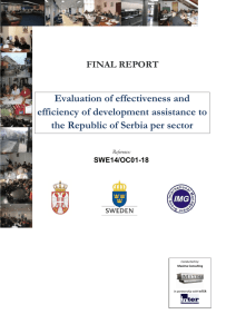 Evaluation of effectiveness and efficiency of development assistance