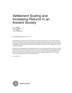 Settlement Scaling and Increasing Returns in an Ancient Society