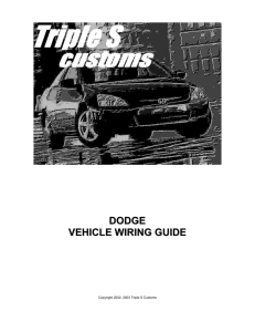 DODGE VEHICLE WIRING GUIDE