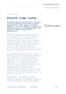 Electrolux AB: Fourth time lucky