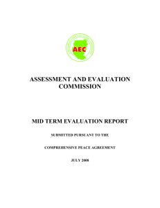 ASSESSMENT AND EVALUATION COMMISSION