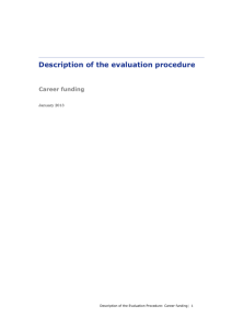Evaluation procedure of the SNSF
