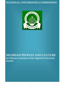Nigerian Peoples and Culture