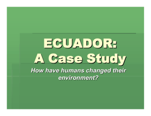 ECUADOR: A Case Study