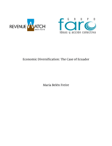 Economic Diversification: The Case of Ecuador María Belén Freire