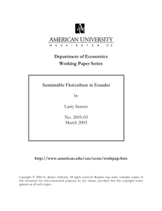 Department of Economics Working Paper Series Sustainable