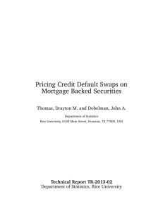 Pricing Credit Default Swaps on Mortgage Backed Securities