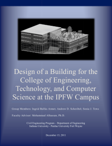 Design of a Building for the College of ETCS at the IPFW