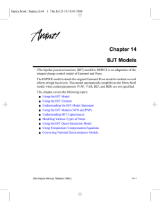 Chapter 14 BJT Models