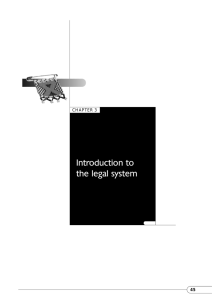 Introduction to the legal system