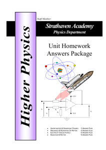 Homework Package Answers