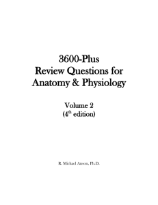 3600-Plus Review Questions for Anatomy