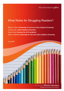 What Works for Struggling Readers?