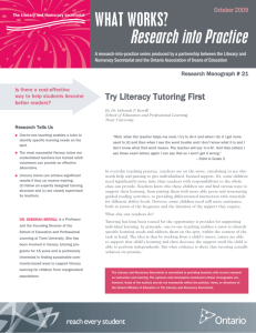 Try Literacy Tutoring First