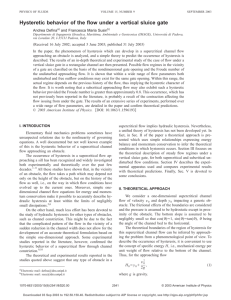 Hysteretic behavior of the flow under a vertical sluice gate