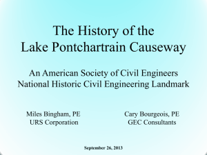 The History of the Lake Pontchartrain Causeway