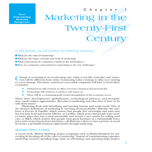 Marketing in the Twenty-First Century