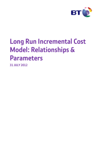 Long Run Incremental Cost Model: Relationships