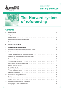 The Harvard system of referencing (2009)