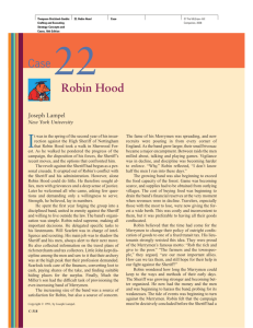 Robin Hood case - Salem State University