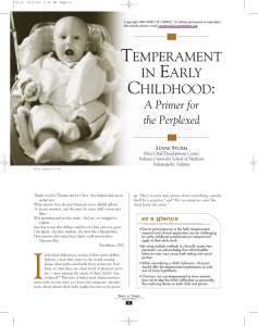 temperament in early childhood