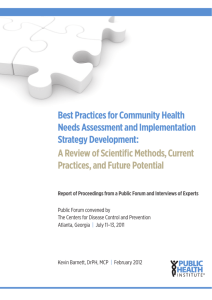 Best Practices for Community Health Needs Assessment and