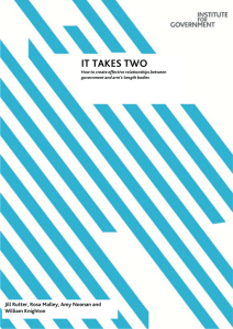 IT TAKES TWO - The Institute for Government