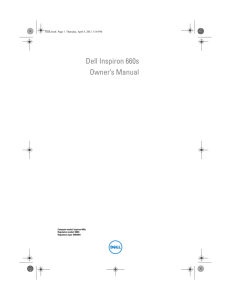 Dell Inspiron 660s Owner's Manual