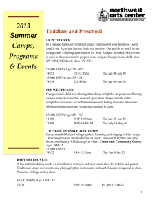 2013 Summer Camps, Programs & Events