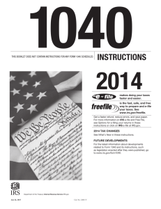 2014 Instruction 1040