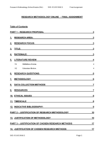 RESEARCH METHODOLOGY ONLINE