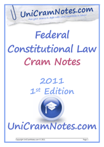 Federal Constitutional Law Cram Notes