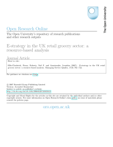 Open Research Online E-strategy in the UK retail grocery sector: a