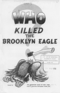 Who Killed the Brooklyn Eagle?, Newspaper Guild of New York