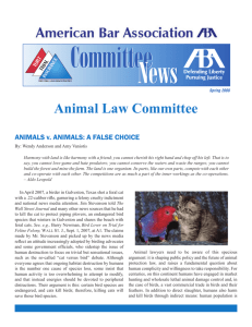 Animals v. Animals: A False Choice